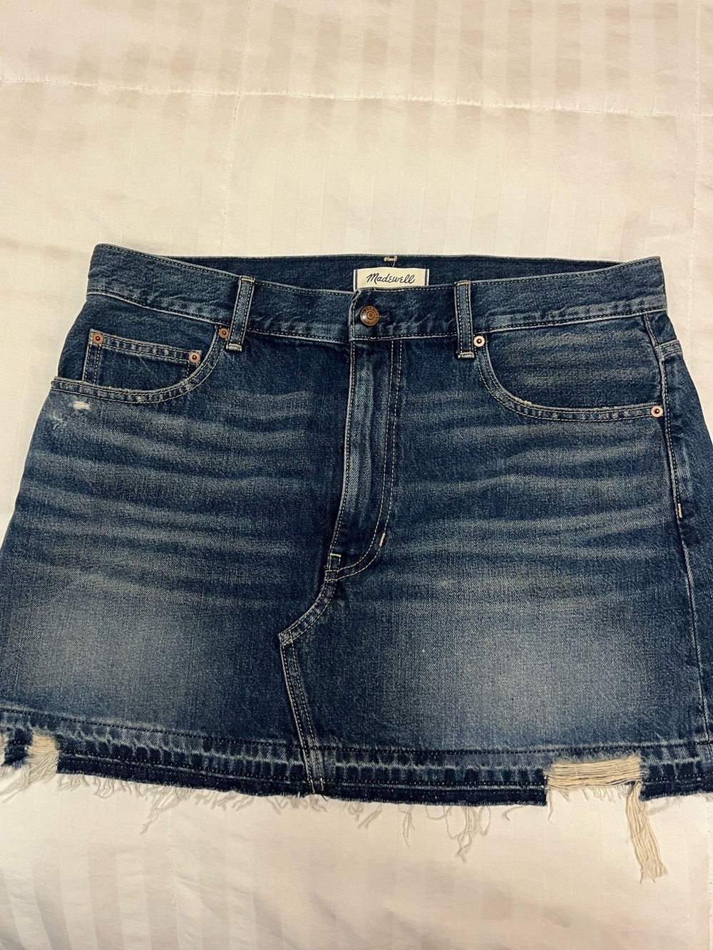 Madewell Dark Blue Denim Mini Skirt Size 30